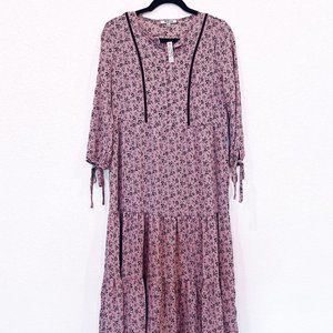 NWT Madewell Floral Tiered Long Dress
